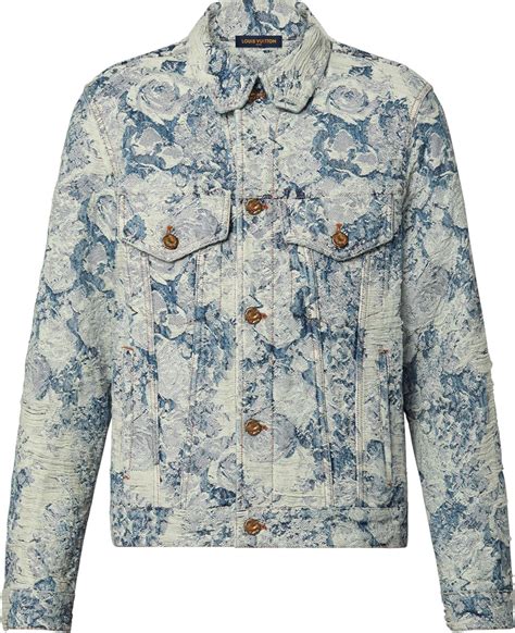 lv flower denim jacket|louis vuitton denim jacket.